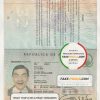 Angola passport template in PSD format, fully editable, with all fonts scan effect