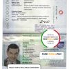 Bangladesh passport template in PSD format, fully editable scan effect