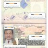 Costa Rica passport template in PSD format