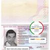 Czech passport template in PSD format, fully editable
