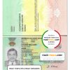 Guinea-Bissau passport template in PSD format, fully editable