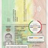 Guinea-Bissau passport template in PSD format, fully editable