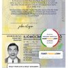 Ilia passport template in PSD format, with fonts