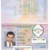 Indonesia passport template in PSD format, fully editable, with all fonts