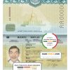 Laos passport template in PSD format