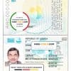 Liberia passport template in PSD format, fully editable