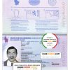 Luxembourg passport template in PSD format
