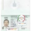Mongolia passport template in PSD format, fully editable