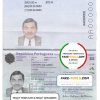 Portugal passport template in PSD format, (2017- present)