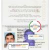 Sri Lanka passport template in PSD format scan effect