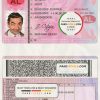 Albania driving license template in PSD format, with all fonts scan effect