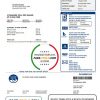 Australia Hunter Water utility bill template in Word and PDF format scan effect