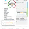 Australia Telstra telecommunications utility bill template in Word and PDF format