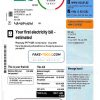 Azerbaijan Socar electricity utility bill template, fully editable in PSD format