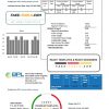 Bahamas Power and Light Company utility bill template in Word and PDF format