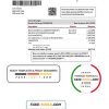 Belgium Luminus utility bill template in Word and PDF format (in .doc and .pdf format)