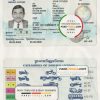 Cambodia driving license template in PSD format, fully editable