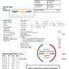 Canada Eastern Ontario Power utility bill template in Word and PDF format