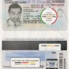 Canada province British Columbia driving license template in PSD format
