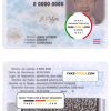 Costa Rica ID template in PSD format
