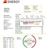Czech Republic Photon Energy utility bill template in Word and PDF format