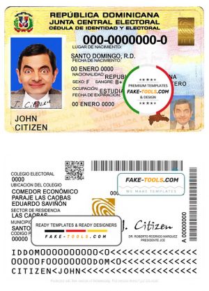 Dominican Republic ID template in PSD format