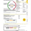 Finland HELEN utility bill template in Word and PDF format