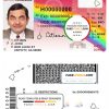 Hawaii driving license template in PSD format