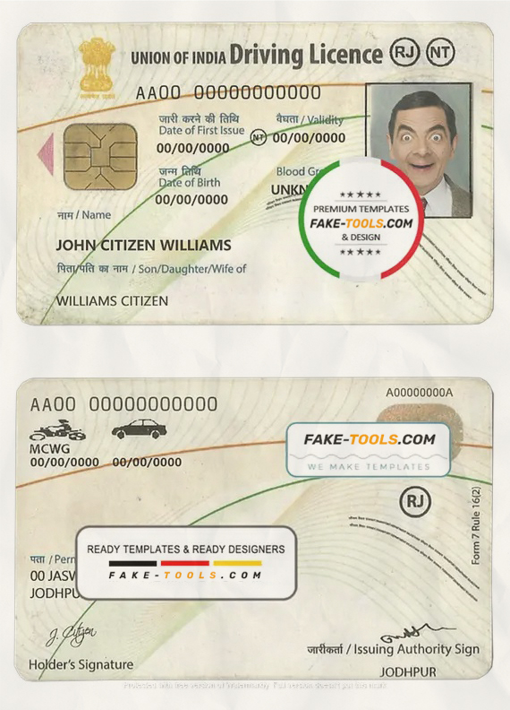 editable fake driving licence template