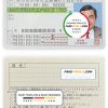 Japan driving license template in PSD format, fully editable