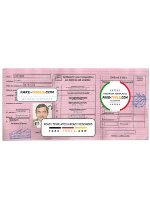 Mali driving license template in PSD format, fully editable