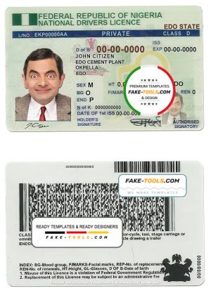 nigeria drivers license template psd free download