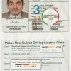 Papua New Guinea driving license template in PSD format