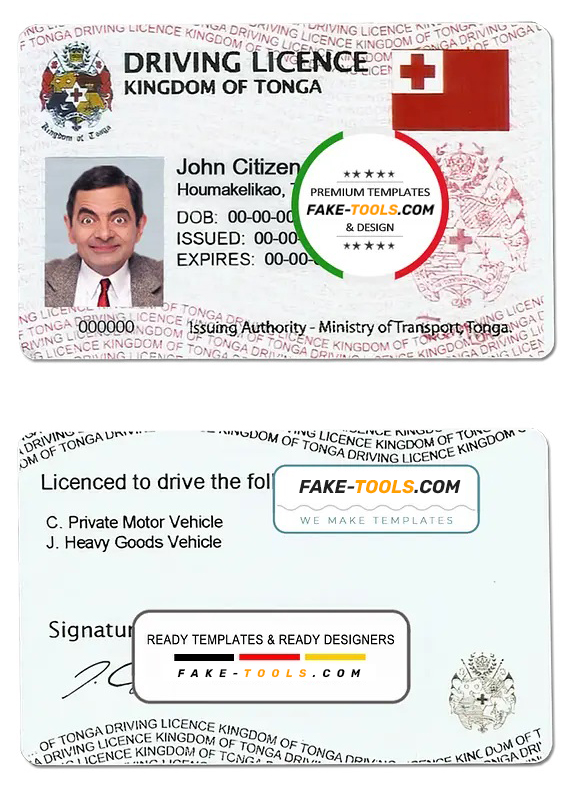 Editable Fake Driving Licence Template Nelorr