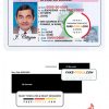 USA Indiana driving (operator) license template in PSD format