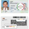 USA Maine state driving license template in PSD format, with all fonts