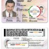 USA Virgina driving license template in PSD format scan effect