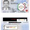 USA Wisconsin driving license template in PSD format scan effect