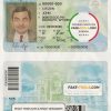 USA Wyoming state driving license template in PSD format, 2020 - present scan effect