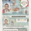 USA green card, permanent resident card template in PSD format, fully editable (2020-present) scan effect