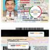 USA state California driving license template in PSD format (2018, January - present) scan effect