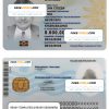 Uruguay ID card PSD template, completely editable scan effect