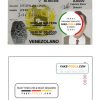 Venezuela ID template in PSD format, fully editable, with all fonts scan effect