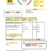 Italy Gas utility bill template in .doc and .pdf format, fully editable