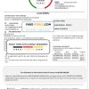 Italy Linea Italia utility bill template in Word and PDF format