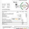 Italy TeleTu utility bill template in Word and PDF format
