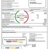 Moldova Moldtelecom utility bill template in Word and PDF format, fully editable