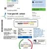 Singapore City Gas utility bill template, fully editable in PSD format