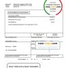 Sweden NVSH Energi utility bill template in Word and PDF format