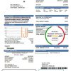 USA California City of St Helena utility bill template in Word and PDF format